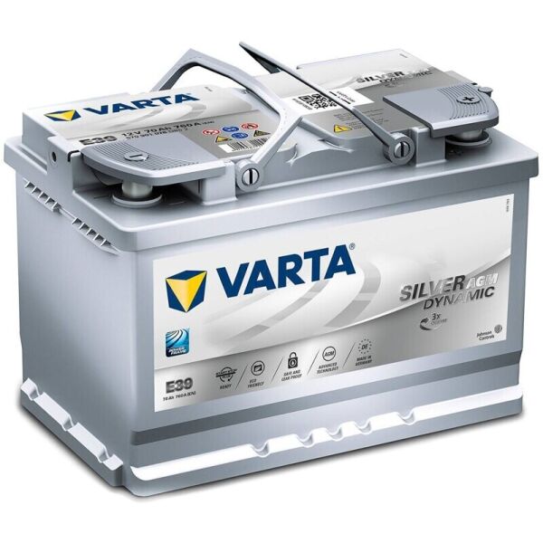 

Автомобильный аккумулятор Varta Silver Dynamic AGM E39 70 A-h 760 A (570901076)