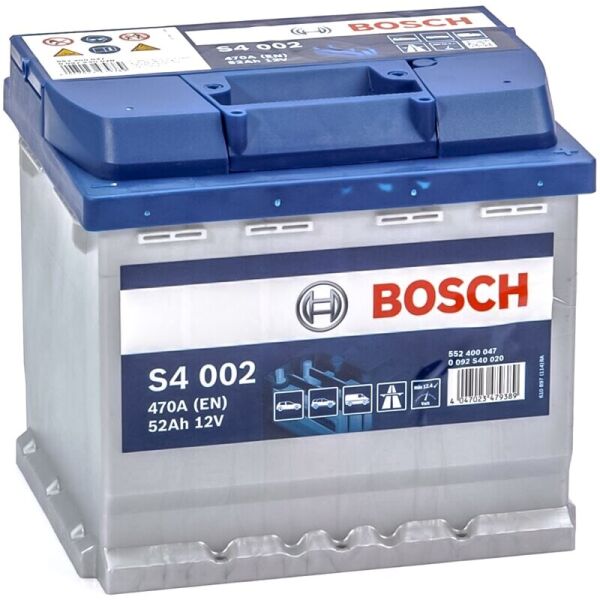 

Автомобильный аккумулятор Bosch S4 002 Silver 52 Ah 470 A (0092S40020)