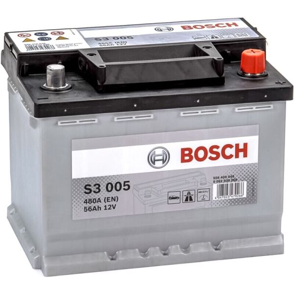 

Автомобильный аккумулятор Bosch S3 005 Black 56 Ah 480 A (0092S30050)