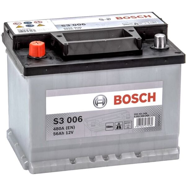 

Автомобильный аккумулятор Bosch S3 006 Black 56 Ah 480 A (0092S30060)