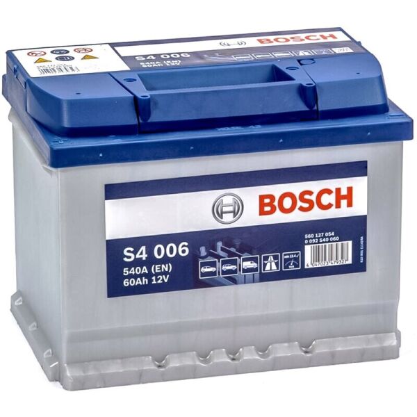 

Автомобильный аккумулятор Bosch S4 006 Silver 60 Ah 540 A (0092S40060)