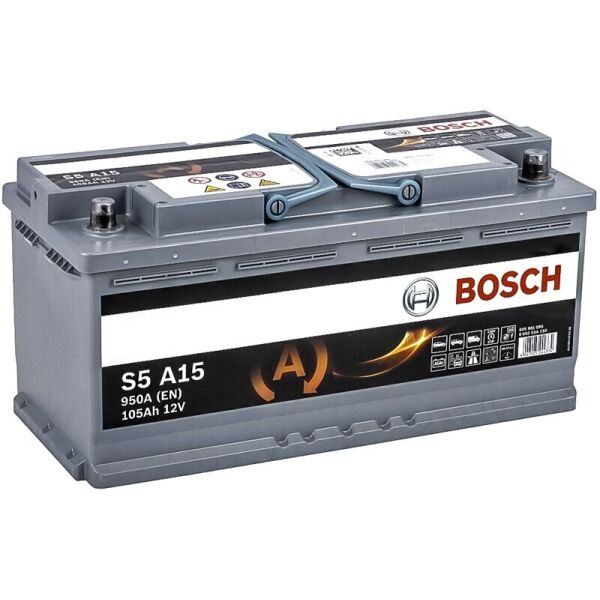

Автомобильный аккумулятор Bosch S5 A15 AGM 105 Ah 950 A(0092S5A150)