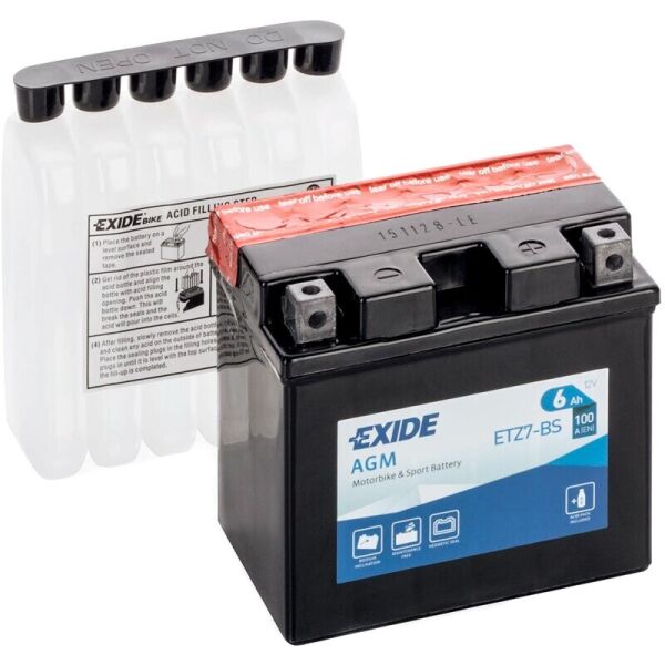 

Автомобильный аккумулятор Exide Bike AGM 6 Ah 12 V 100 A (ETZ7-BS)