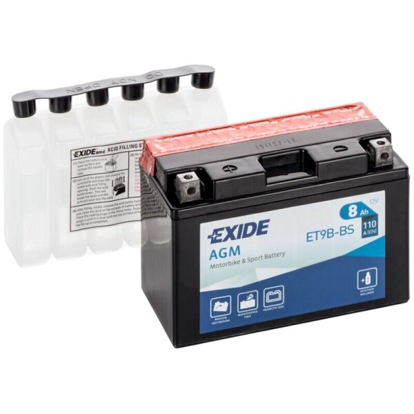 

Автомобильный аккумулятор Exide Bike AGM 8 Ah 12 V 110 A (ET9B-BS)