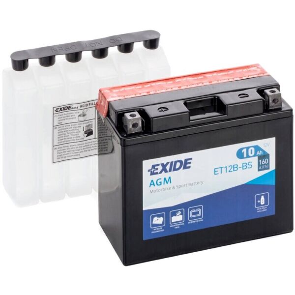 

Автомобильный аккумулятор Exide Bike AGM 10 Ah 12 V 160 A (ET12B-BS)