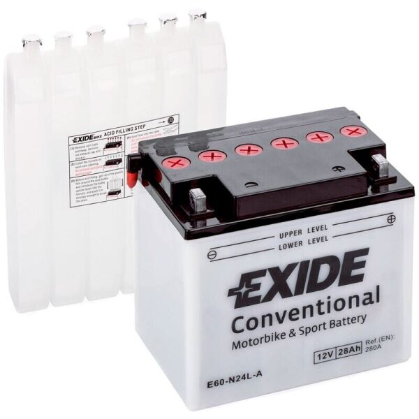 

Автомобильный аккумулятор Exide Bike 28 Ah 12 V 280 A (E60-N24L-A)