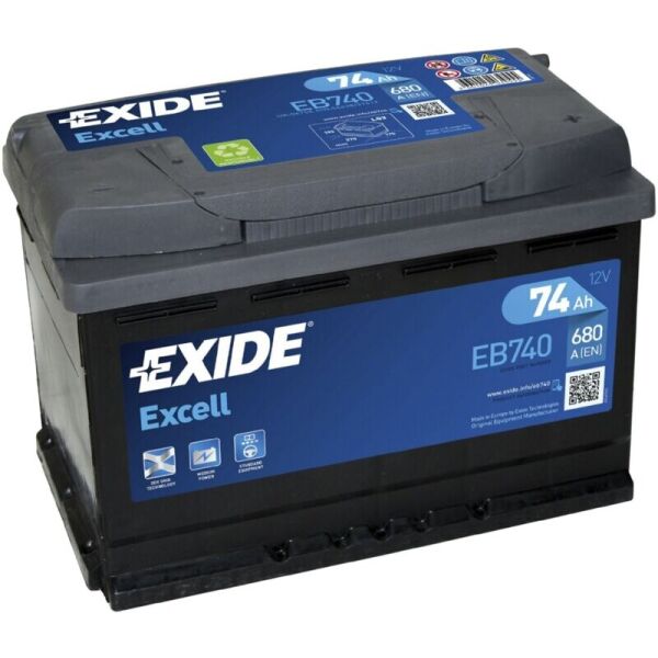 

Автомобильный аккумулятор Exide Excell 74 Ah 680 A (EB740)