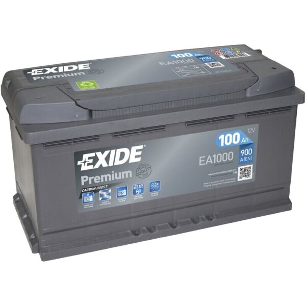

Автомобильный аккумулятор Exide Premium 100 Ah 900 A (EA1000)