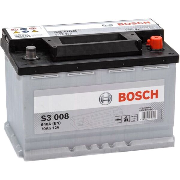 

Автомобильный аккумулятор Bosch S3 008 Black 70 Ah 640 A (0092S30080)