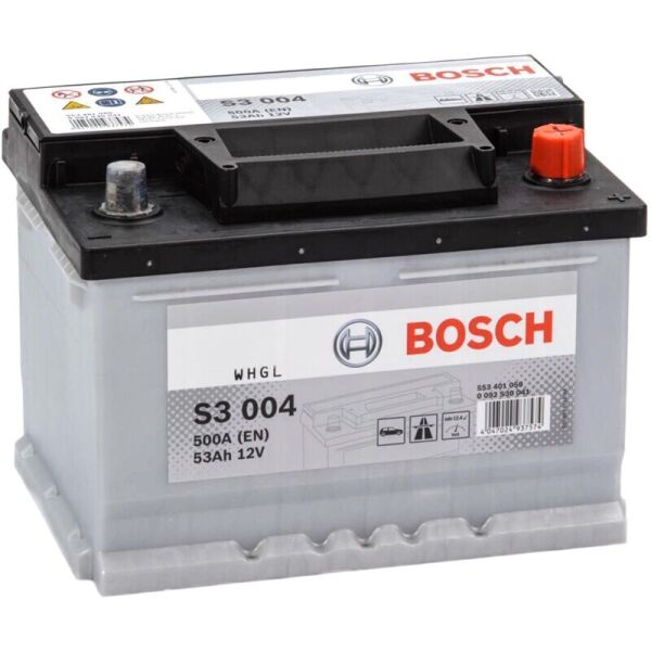 

Автомобильный аккумулятор Bosch S3 004 Black 53 Ah 500 A (0092S30041)