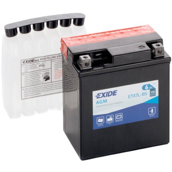 

Автомобильный аккумулятор Exide Bike AGM 6 Ah 12 V 100 A (ETX7L-BS)