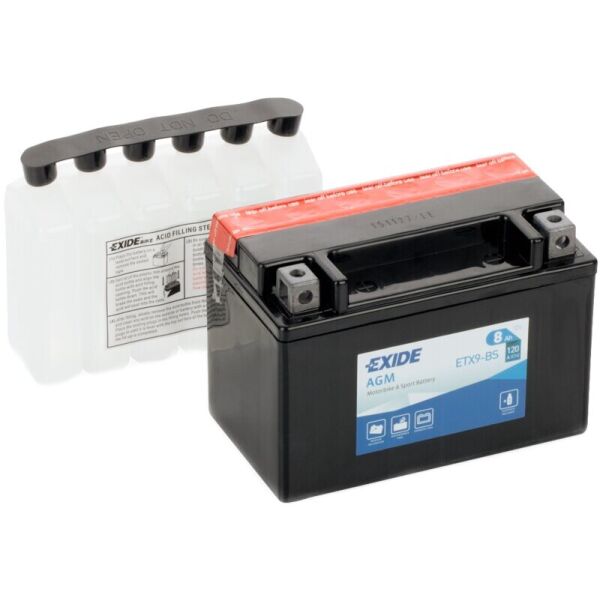 

Автомобильный аккумулятор Exide Bike AGM 8 Ah 12 V 120 A (ETX9-BS)