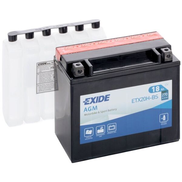 

Автомобильный аккумулятор Exide Bike AGM 18 Ah 12 V 270 A (ETX20H-BS)