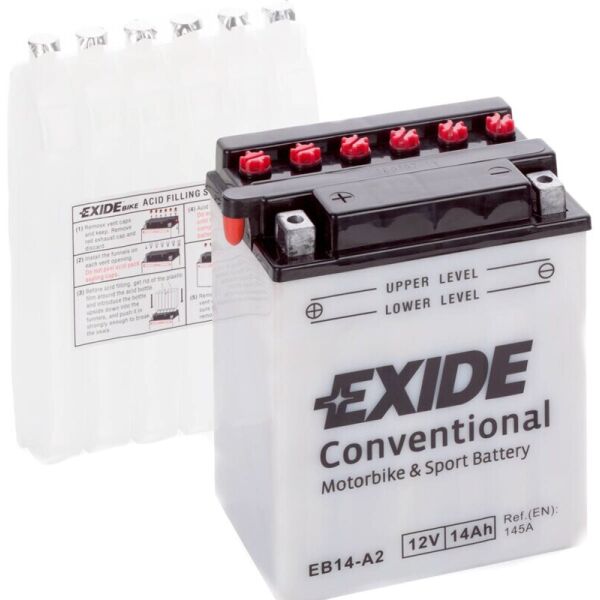 

Автомобильный аккумулятор Exide Bike 14 Ah 12 V 145 A (EB14-A2)