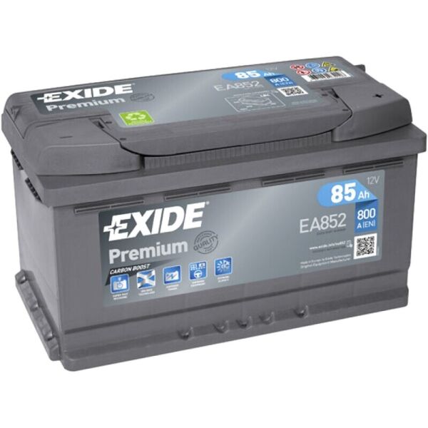 

Автомобильный аккумулятор Exide Premium 85 Ah 800 A (EA852)