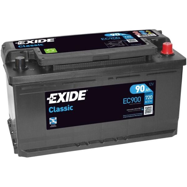 

Автомобильный аккумулятор Exide Classic 90 Ah 720 A (EC900)