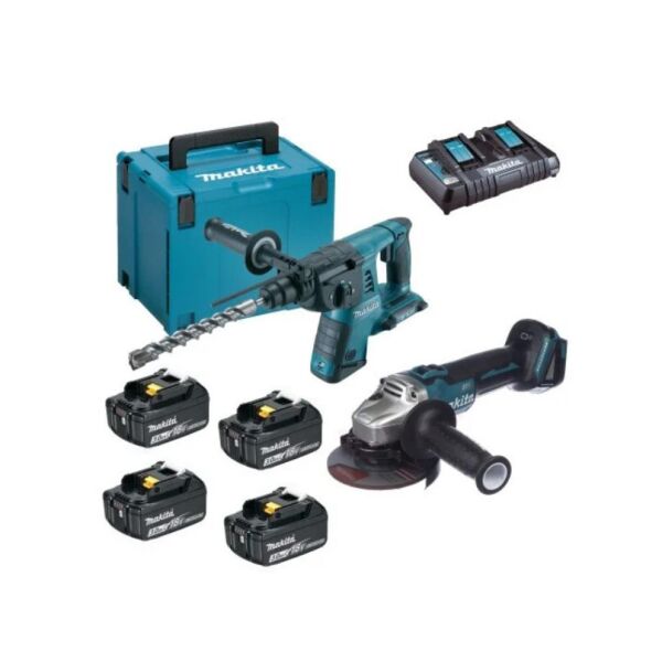 

Набор инструментов Makita DLXMUA264 + 4 акб 18 V 3 Ah + з/у + MakPac