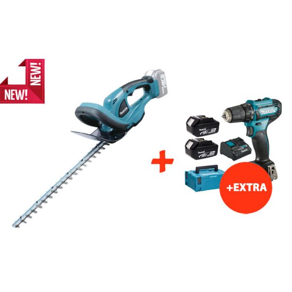 

Аккумуляторный кусторез Makita DUH483Z+Makita DF333DNX10+акк.12V 2Ah+2акк.18V 5Ah+з/у+Makpac