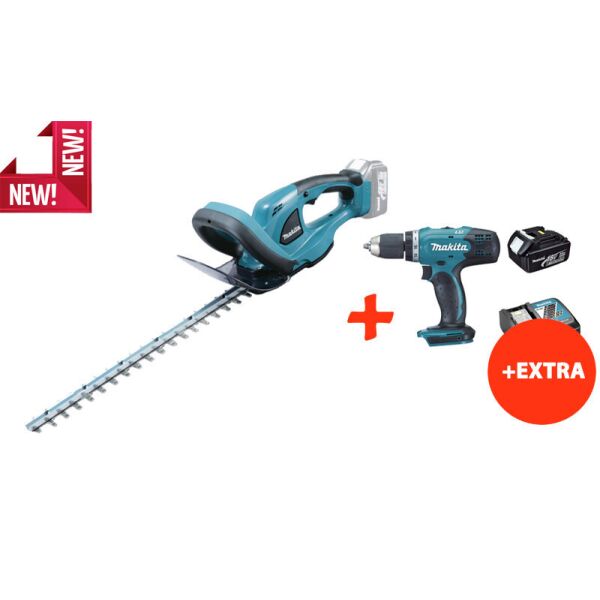 

Аккумуляторный кусторез Makita DUH483Z+аккумуляторная дрель-шуруповерт Makita DDF453RFX7 (DUH483RFX7)