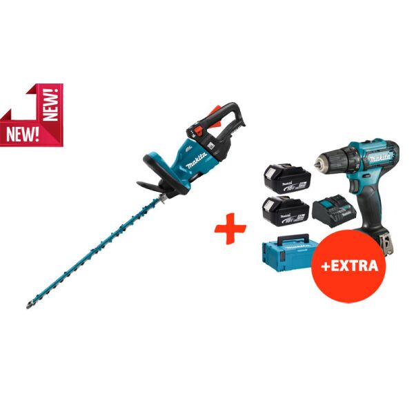 

Аккумуляторный кусторез Makita DUH602Z+Makita DF333DNX10+акк.12V 2Ah+2акк.18V 5Ah+з/у+Makpac