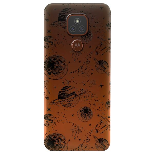 

Прозрачный силиконовый чехол iSwag для Motorola Moto G9 Play с рисунком - Космос (KS6588)