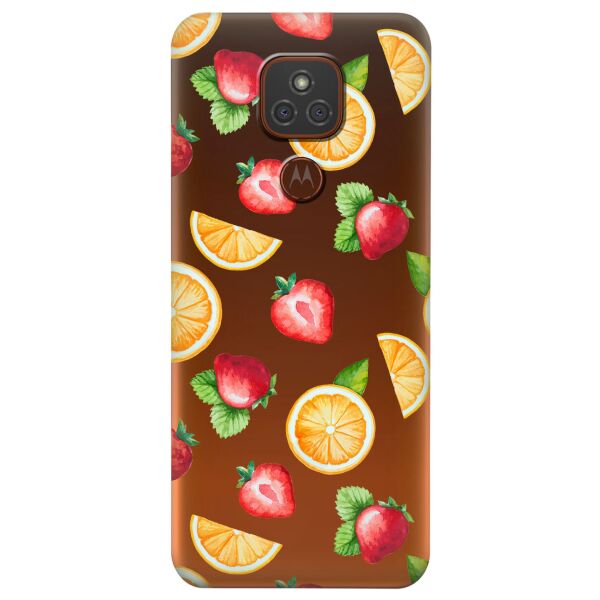 

Прозрачный силиконовый чехол iSwag для Motorola Moto G9 Play с рисунком - Фруктовый дизайн (KS6620)