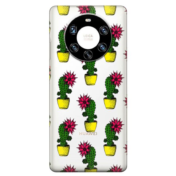 

Прозрачный силиконовый чехол iSwag для Huawei Mate 40 Pro Plus с рисунком - Кактусы (KS9228)