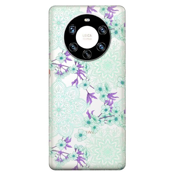 

Прозрачный силиконовый чехол iSwag для Huawei Mate 40 Pro Plus с рисунком - Цветочная мандала (KS9237)