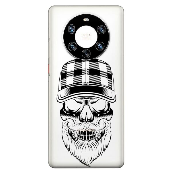 

Прозрачный силиконовый чехол iSwag для Huawei Mate 40 Pro Plus с рисунком - Бородатый череп (KS9251)