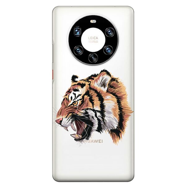 

Прозрачный силиконовый чехол iSwag для Huawei Mate 40 Pro Plus с рисунком - Тигр (KS9263)