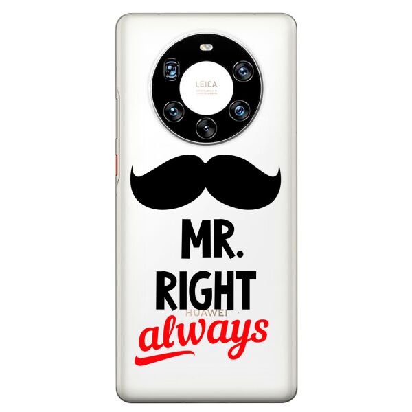 

Прозрачный силиконовый чехол iSwag для Huawei Mate 40 Pro Plus с рисунком - Mr Right (KS9270)