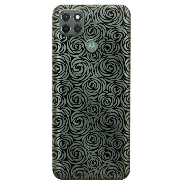 

Прозрачный силиконовый чехол iSwag для Motorola Moto G9 Power с рисунком - Черные узоры (KS8923)