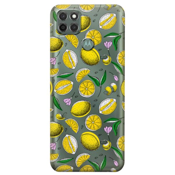 

Прозрачный силиконовый чехол iSwag для Motorola Moto G9 Power с рисунком - Лимоны (KS8924)