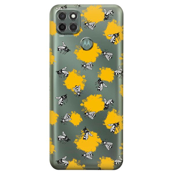 

Прозрачный силиконовый чехол iSwag для Motorola Moto G9 Power с рисунком - Пчелы (KS8927)