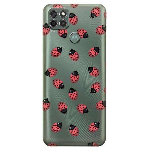 

Прозрачный силиконовый чехол iSwag для Motorola Moto G9 Power с рисунком - Божьи коровки (KS8933)