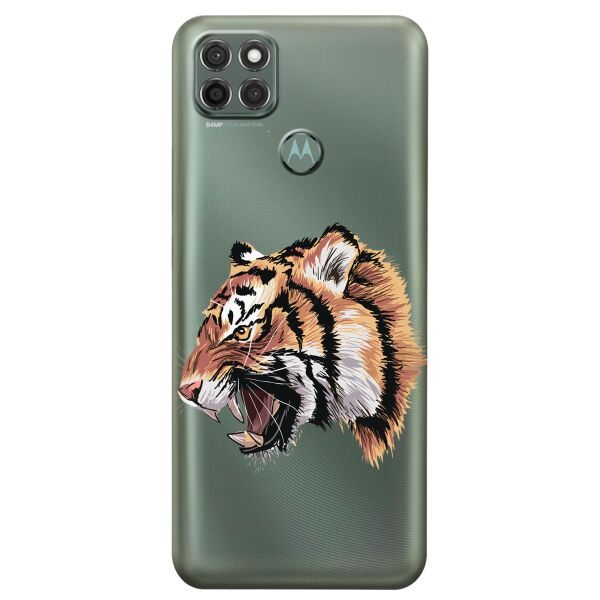 

Прозрачный силиконовый чехол iSwag для Motorola Moto G9 Power с рисунком - Тигр (KS8963)
