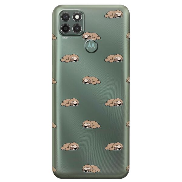

Прозрачный силиконовый чехол iSwag для Motorola Moto G9 Power с рисунком - Спящие ленивцы (KS8966)