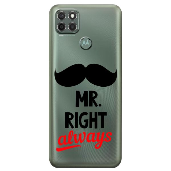 

Прозрачный силиконовый чехол iSwag для Motorola Moto G9 Power с рисунком - Mr Right (KS8970)