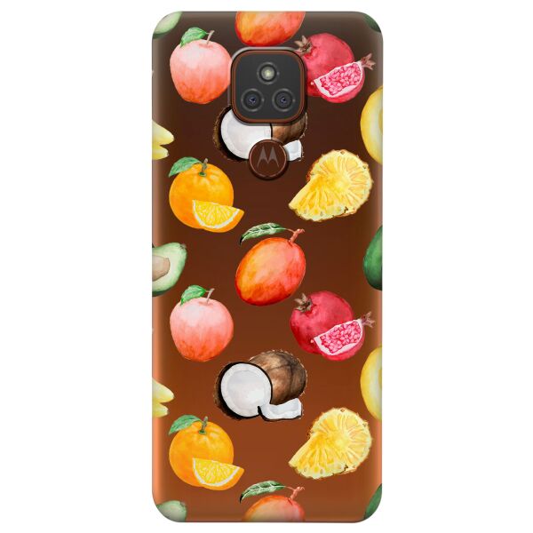 

Прозрачный силиконовый чехол iSwag для Motorola Moto G9 с рисунком - Фрукты (KS6531)