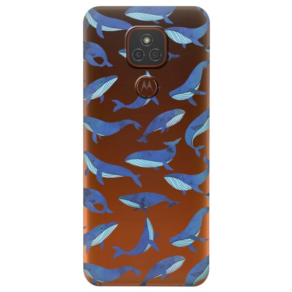 

Прозрачный силиконовый чехол iSwag для Motorola Moto G9 с рисунком - Киты (KS6534)