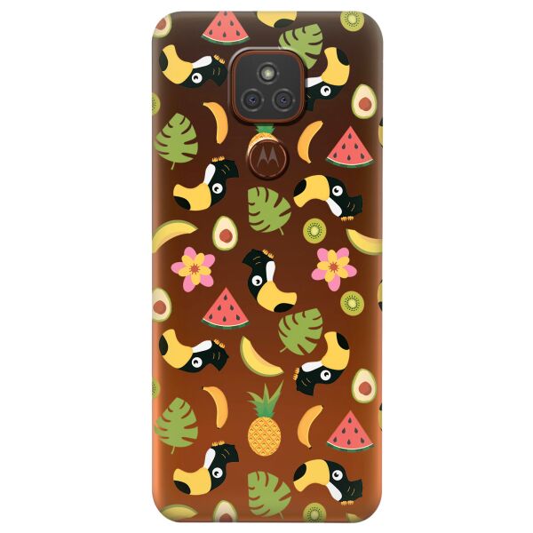 

Прозрачный силиконовый чехол iSwag для Motorola Moto G9 с рисунком - Летний клипарт (KS6538)