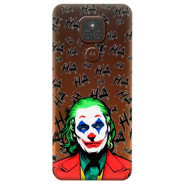 

Прозрачный силиконовый чехол iSwag для Motorola Moto G9 с рисунком - Джокер (KS6568)