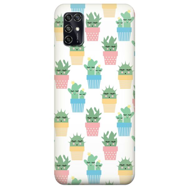 

Силиконовый чехол iSwag для ZTE Blade V2020 Smart с рисунком - Кактусы в горшочках (KS7875)