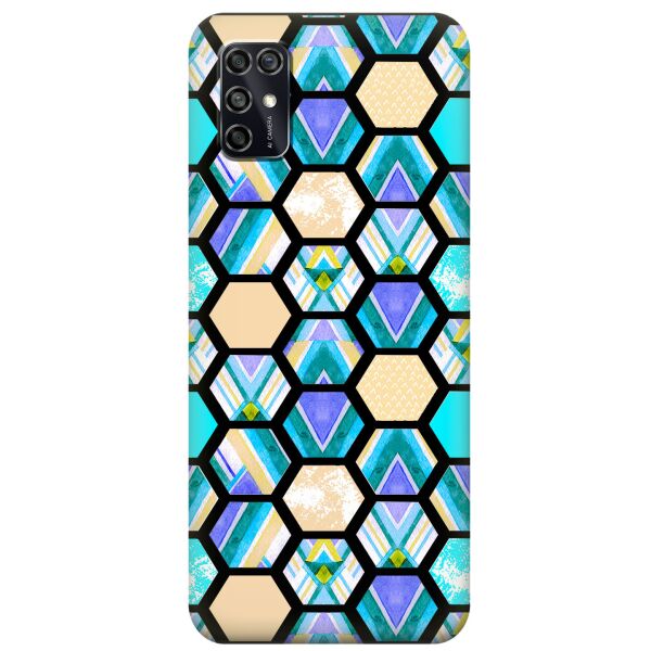 

Силиконовый чехол iSwag для ZTE Blade V2020 Smart с рисунком - Ромбы (KS7924)