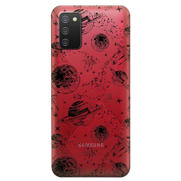 

Прозрачный силиконовый чехол iSwag для Samsung Galaxy A02s с рисунком - Космос (KS9138)