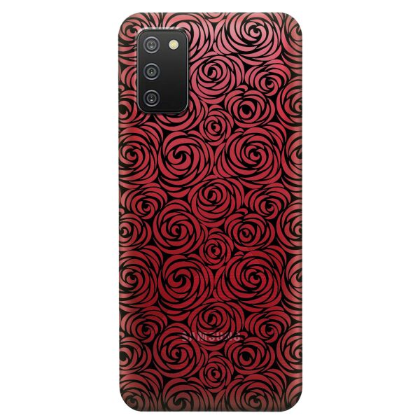 

Прозрачный силиконовый чехол iSwag для Samsung Galaxy A02s с рисунком - Черные узоры (KS9148)