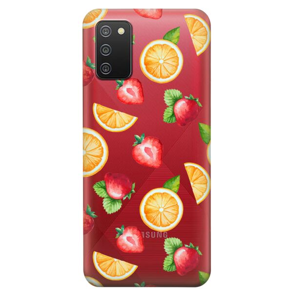 

Прозрачный силиконовый чехол iSwag для Samsung Galaxy A02s с рисунком - Фруктовый дизайн (KS9170)