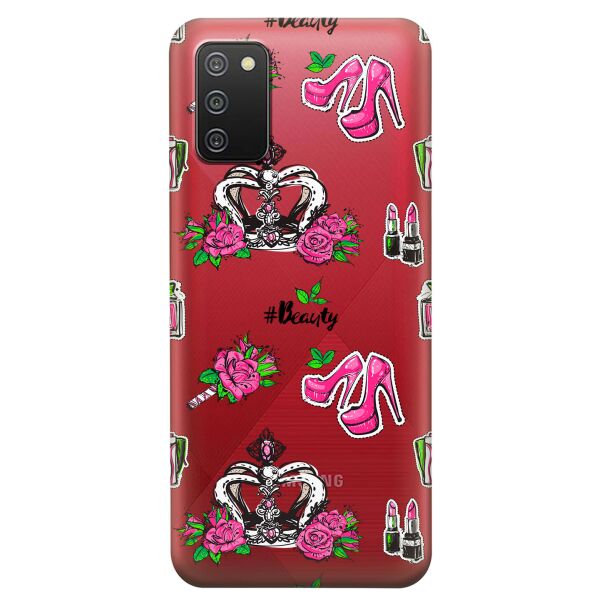 

Прозрачный силиконовый чехол iSwag для Samsung Galaxy A02s с рисунком - Женский дизайн (KS9180)