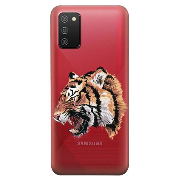 

Прозрачный силиконовый чехол iSwag для Samsung Galaxy A02s с рисунком - Тигр (KS9188)