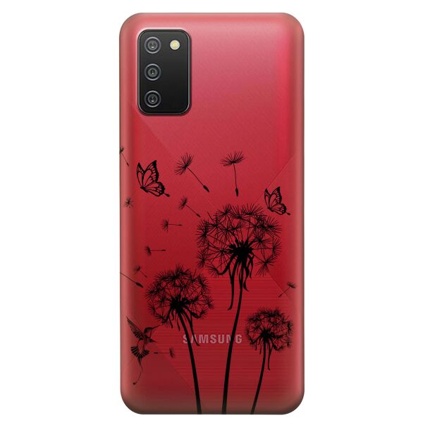 

Прозрачный силиконовый чехол iSwag для Samsung Galaxy A02s с рисунком - Одуванчики (KS9196)